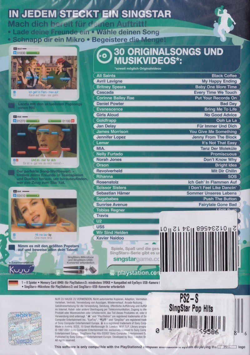 Sony Giochi: SingStar Pop Hits - PlayStation 2 – Usato da Pambio Noranco venduto da Pol69 1