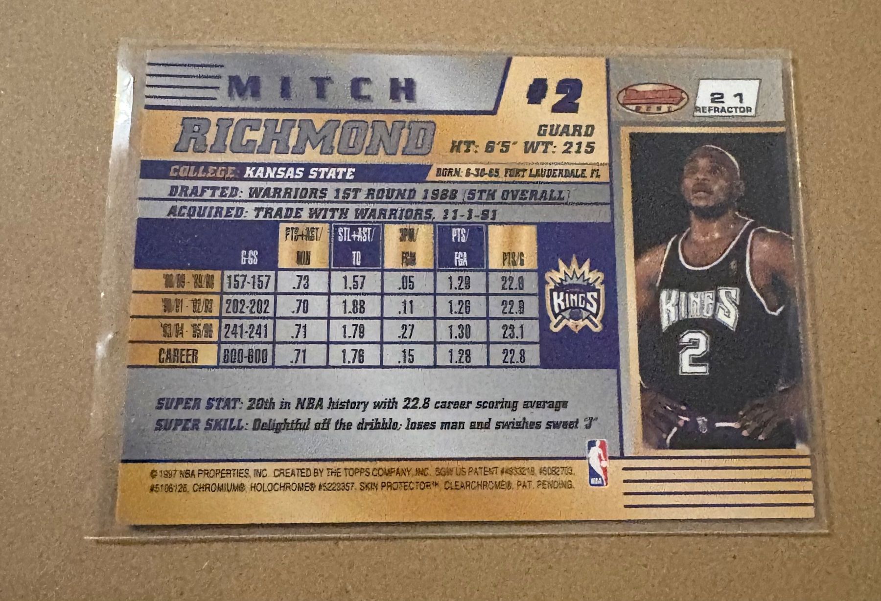 Nba Sammelbilder & Trading cards: NBA Mitch Richmond Bowmans Best Refractor Card – Neu (gemäss Beschreibung) aus Muttenz von joba23 1