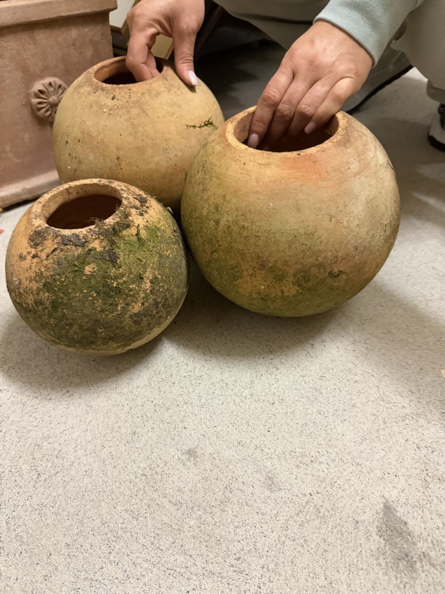 Vasi per fiori: 3 runde Blumentöpfe Terracotta Impruneta – Usato da Wettingen venduto da NickInc 1