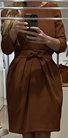 Kleid/ Elegantes Ma-Gu Milano Kleid Gr.36 Braun