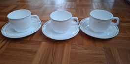Lot de 3 tasses et sous-tasses Arcopal neuves/3er-Set Arcopa