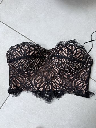 Schwarzes Spitzen Bustier