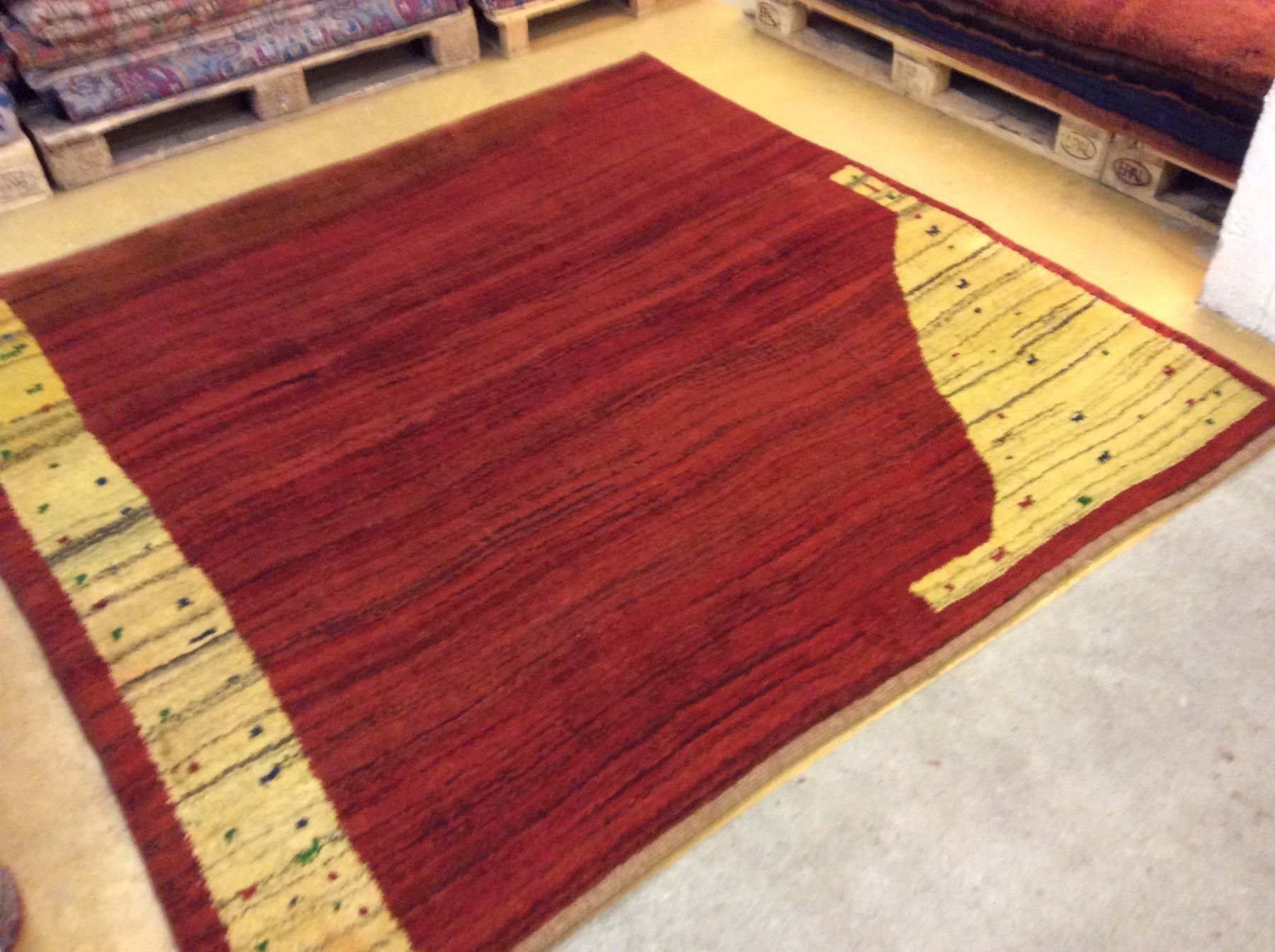 Gabbeh Tappeti: Roter Gabbeh Orientteppich, Neu! N 115 – Nuovo e nell'imballaggio originale da Zürich venduto da Hemmat 2