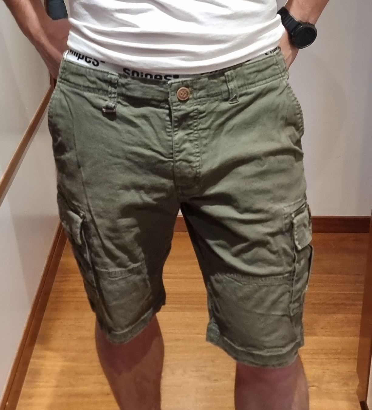 Pantaloni: Short cargo kaki homme - Taille XL – Nuovo (secondo la descrizione) da Prez-vers-Noréaz venduto da mar_ius