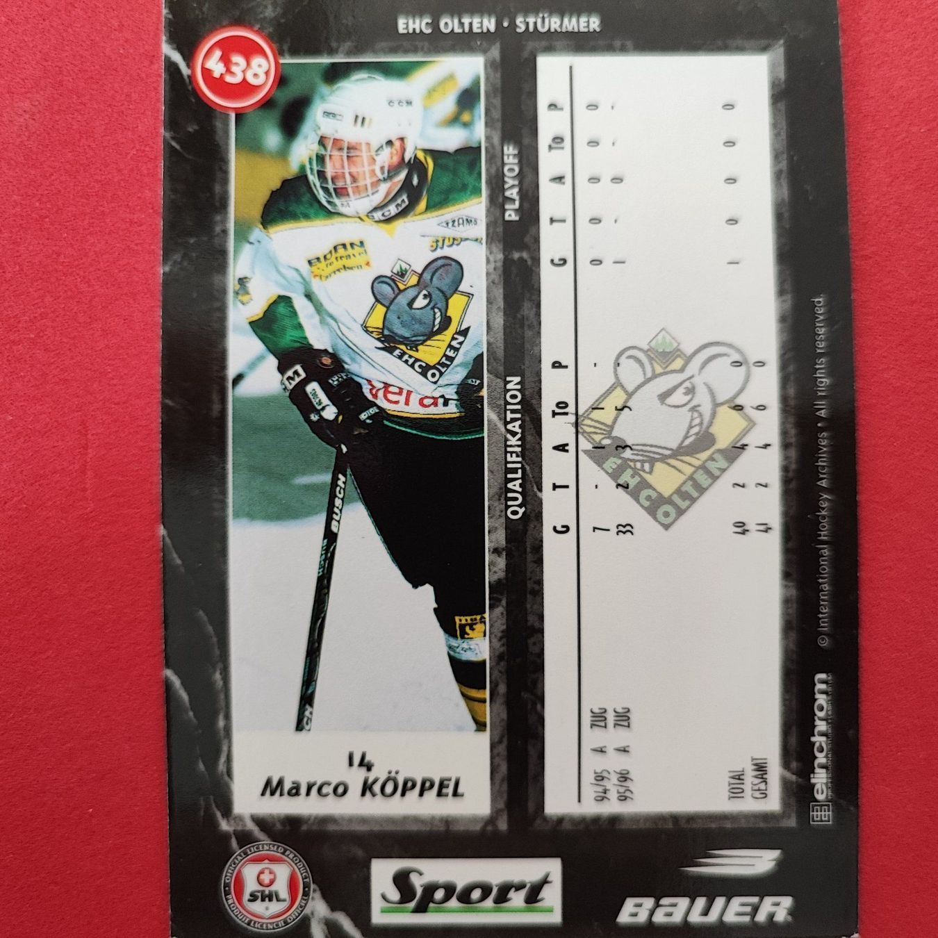 Carte collezionabili: Marco Köppel - EHC OLTEN - 1996/97 – Usato da Dübendorf venduto da kb86_MOVIE 1