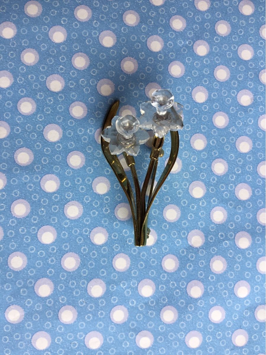 Swarovski Spille & Fermagli: Frühe Swarovski Brosche Narzisse – Usato da St. Gallen venduto da chamilla 2