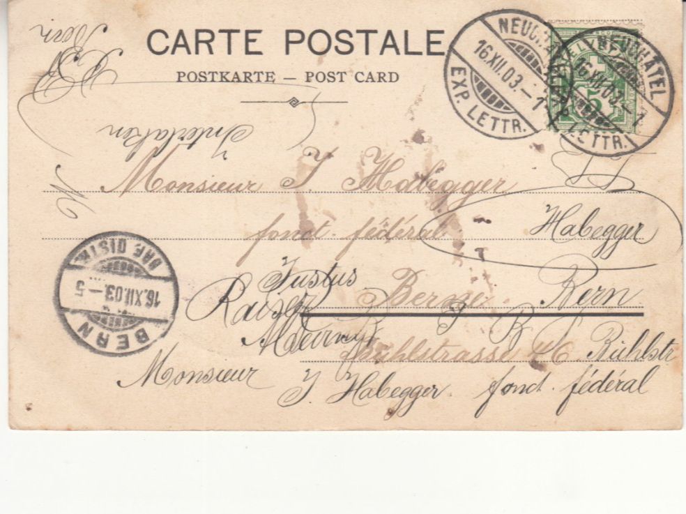 Cartes postales: Neuchâtel 1903 – D'occasion à Bürglen TG par StampGraf 1