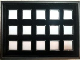 Coffret 15 boites 30x30 mm (pierres non comprises)