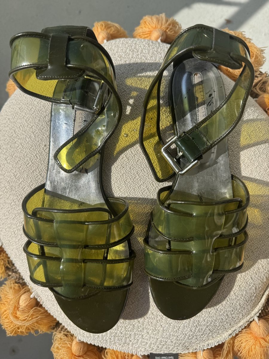 Stella McCartney Scarpe da donna: Stella McCartney Sandals olive green – Usato da Zuerich venduto da Koralle8 5