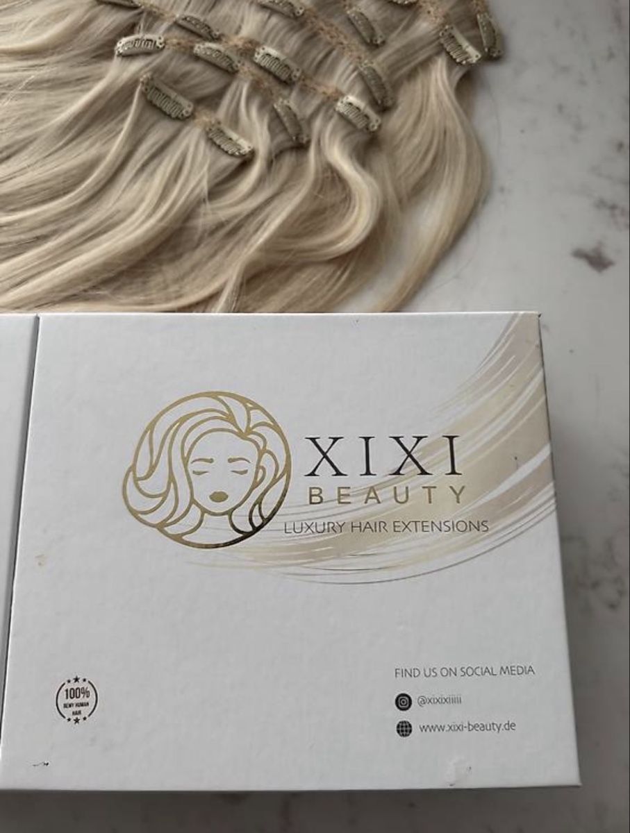 Haarschmuck: Clipin Echthaar Extensions 60cm, hellblond – Neu (gemäss Beschreibung) aus Vaduz von chiara.brtlm 2