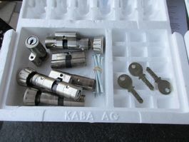 6 Haustür Zylinder mit 6 gleichen Schlüsseln Kaba