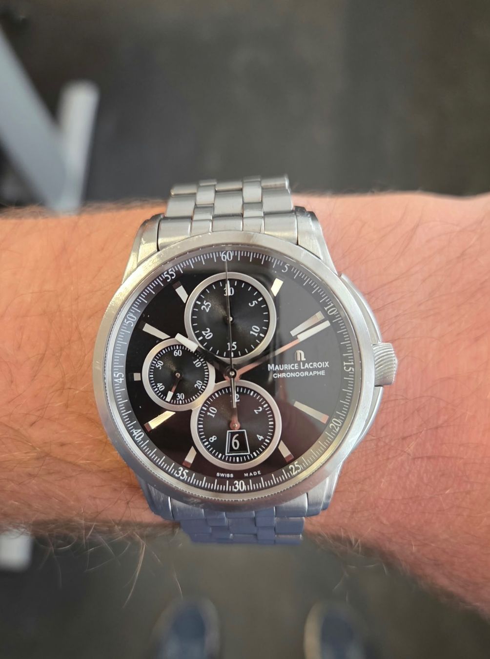 Maurice Lacroix Uhren: MAURICE LACROIX PONTOS AUTOMATIC CHRONOGRAPH – Gebraucht aus Winterthur von Romer.Uhren.Schmuck 1