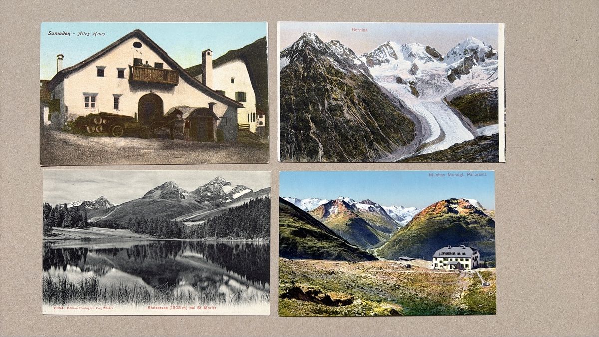 Ansichtskarten: 6 AK Samadan Muottas Muraigl Bernina Statzersee – Gebraucht aus Au ZH von Samson84