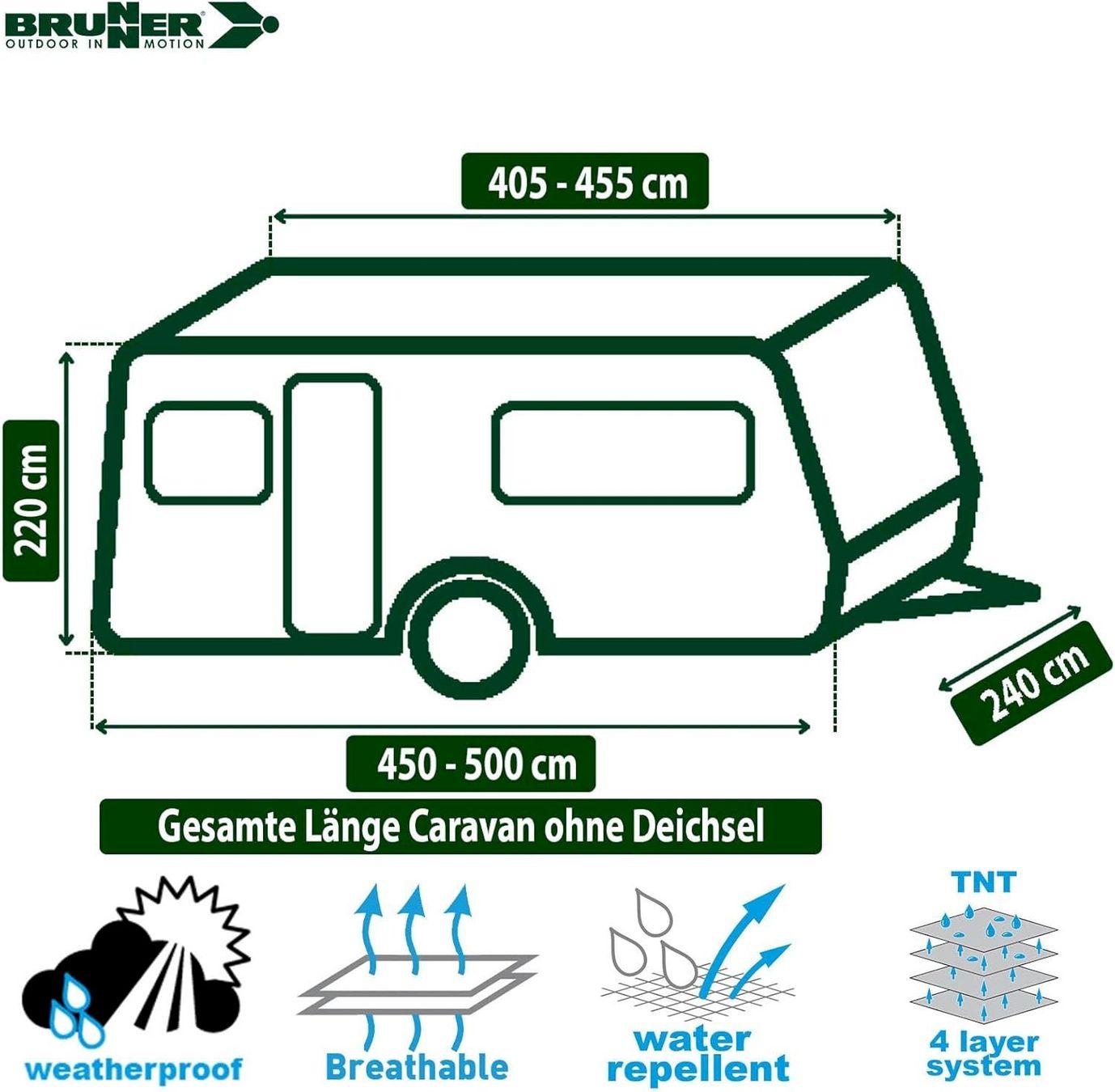 Housses pour voitures: Brunner Caravan Cover Design 12M 450-500 – Neuf avec emballage d'origine à Bottighofen par zaap 2