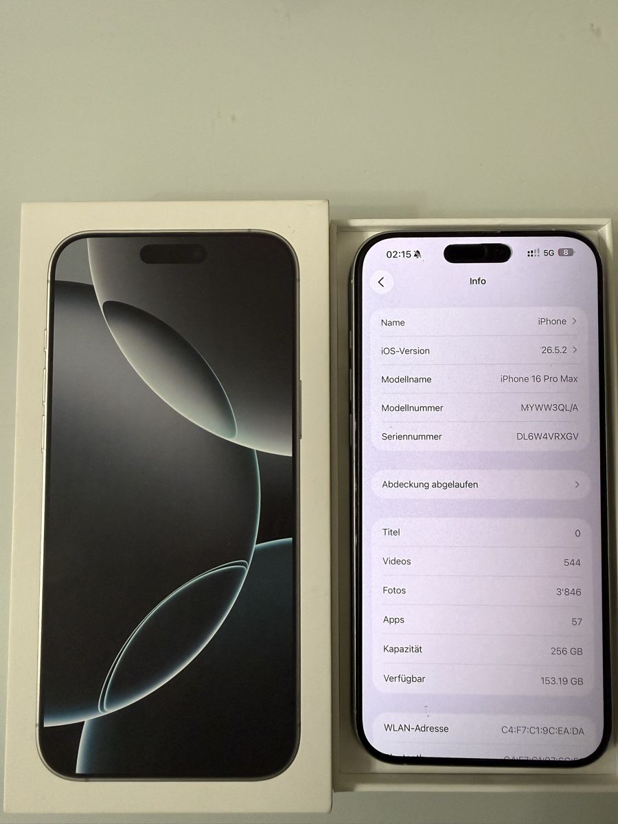 Apple Portables: iPhone 16 Pro Max 256 GB – White Titanium  – D'occasion à Ehrendingen par ile_pr79 1