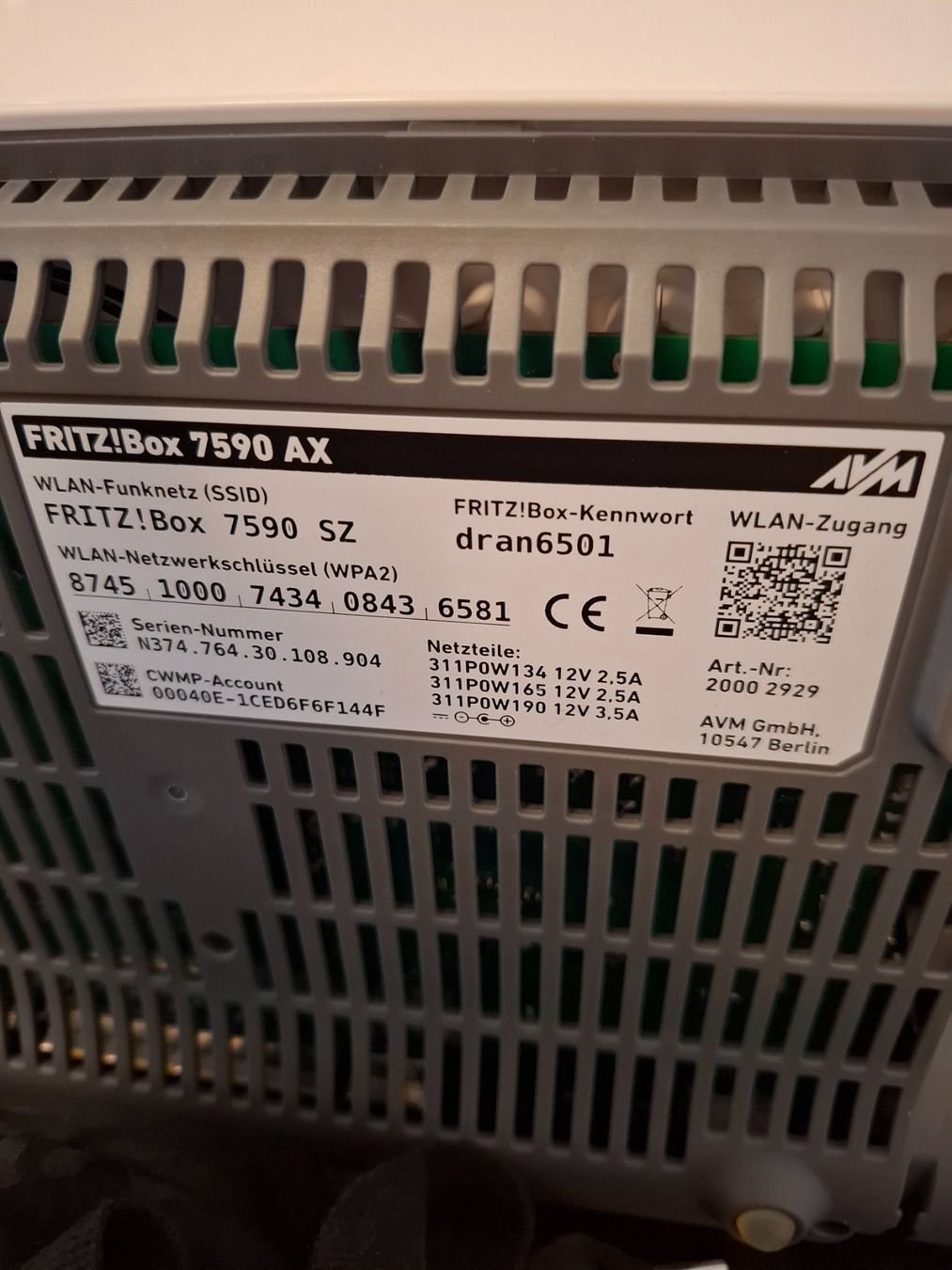 Fritz Modem & Router: WLAN Router – Usato da Zürich venduto da honolulu4711 2