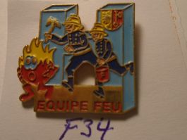 1 Feuerwehr Pin "Equipe Feu" aus der Schweiz! (F34)