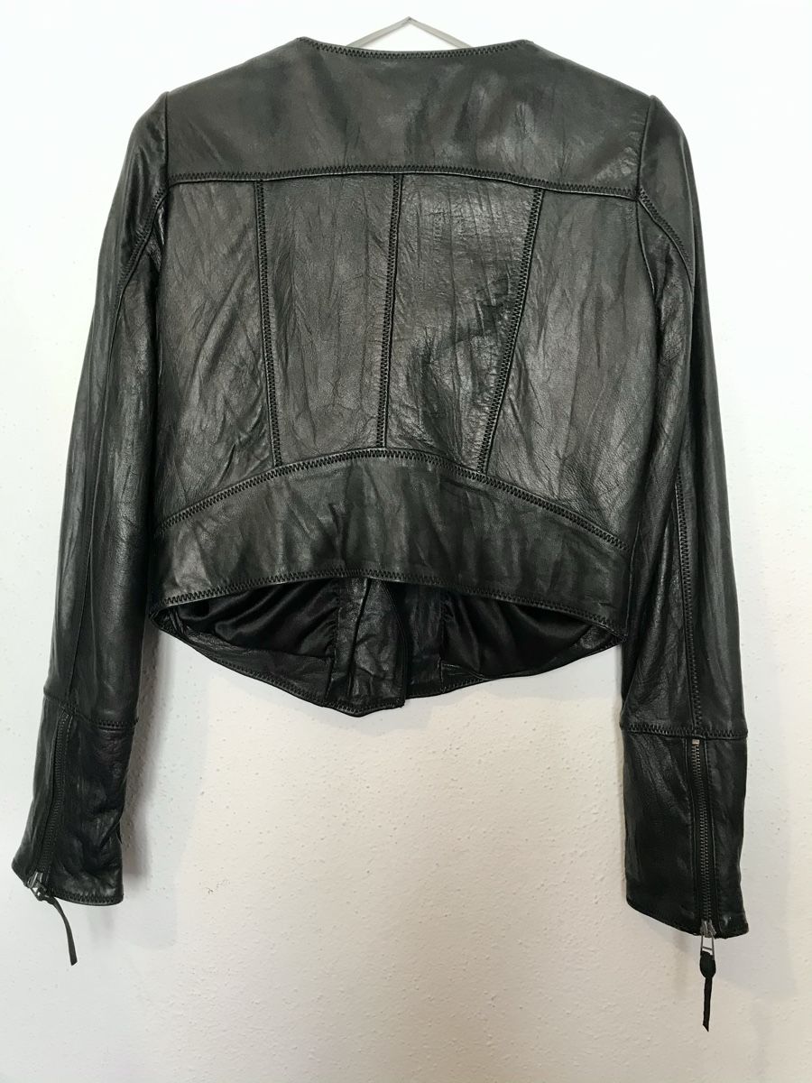 Giacche: Leichte, schwarze Lederjacke von Saint Tropez – Usato da Rüti ZH venduto da Amy_M 2