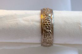 Bague ethnique en argent -  fleurs Taille 60
