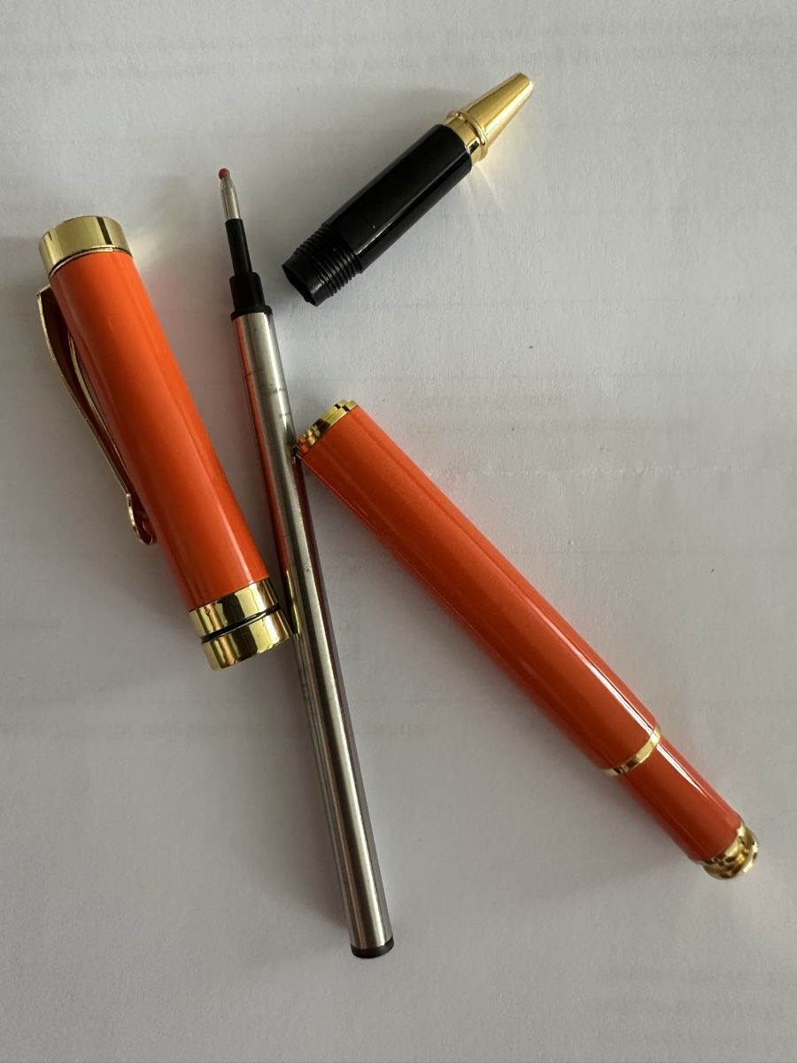 Penna & Evidenziatori: Orange Metall Rollerball mit Goldakzenten – Nuovo e nell'imballaggio originale da Kloten venduto da digi-Galaxy 5