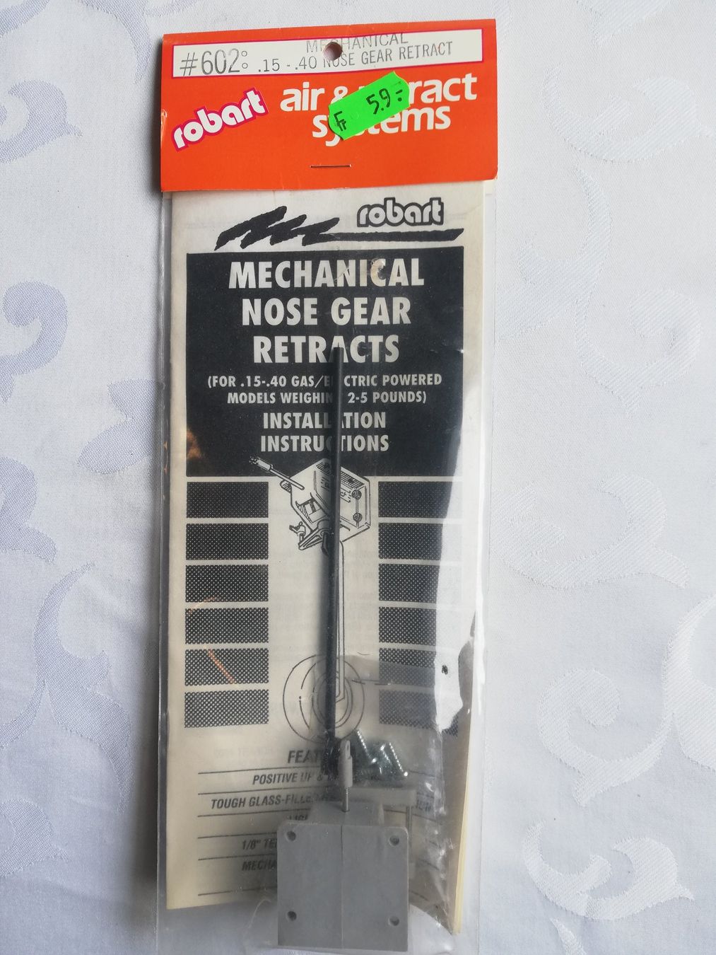 Modellismo RC: Robart Mechanisches Einzieh-Bugfahrwerk – Nuovo e nell'imballaggio originale da Flüh venduto da AMS-Modellbau