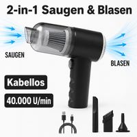 Auto Staubsauger Akku 2-in-1 9000Pa Saugen & Blasen 120W