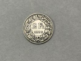 Schweiz 2 Franken 1886 Silber 