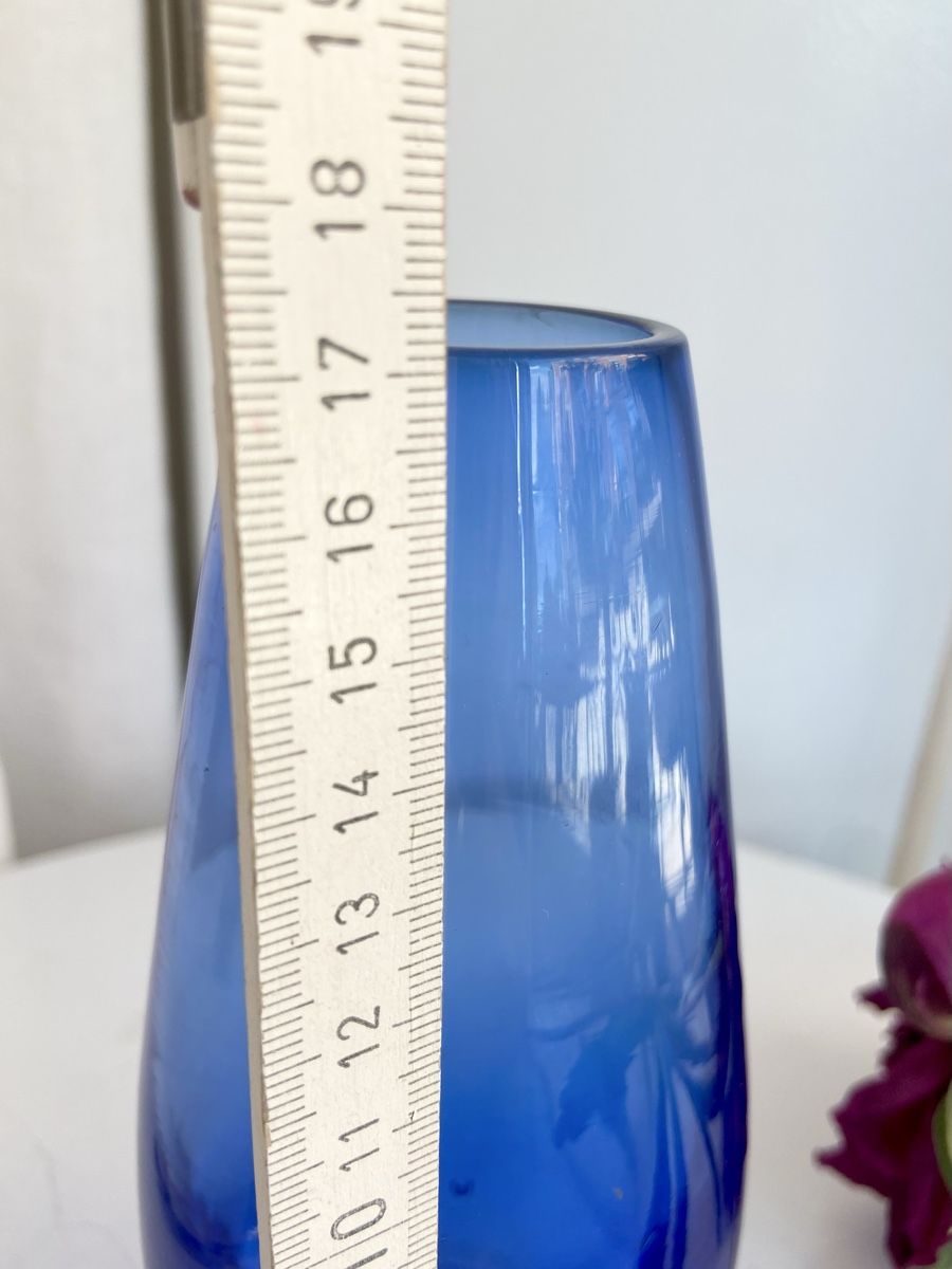 Vasi & Recipienti: Vintage Glasvase indigoblau 17cm – Usato da Zürich venduto da Unique2400 2