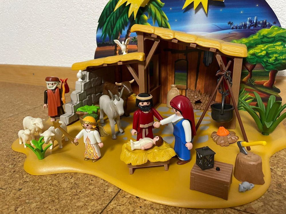 Playmobil Weihnachtskrippe mit viel Zubehör Kaufen auf Ricardo