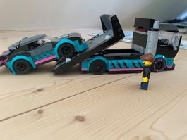 Lego City Autotransporter mit Rennwagen&2 weitere kl. Sets
