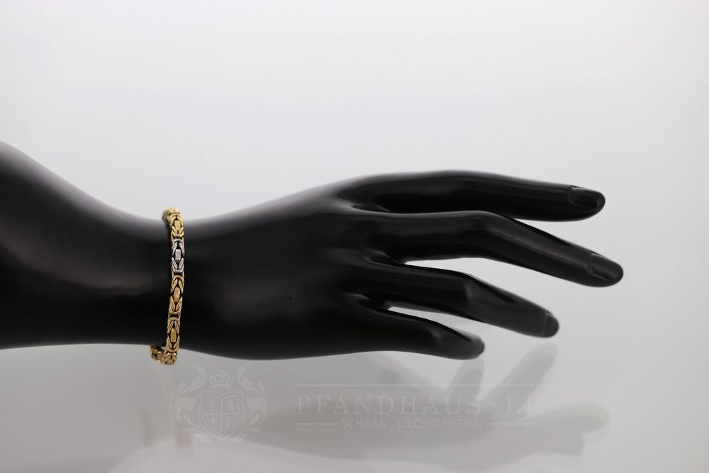 18k Goldkette Armkette 4MM Armband 20cm Männer Herren Damen - Foto 11