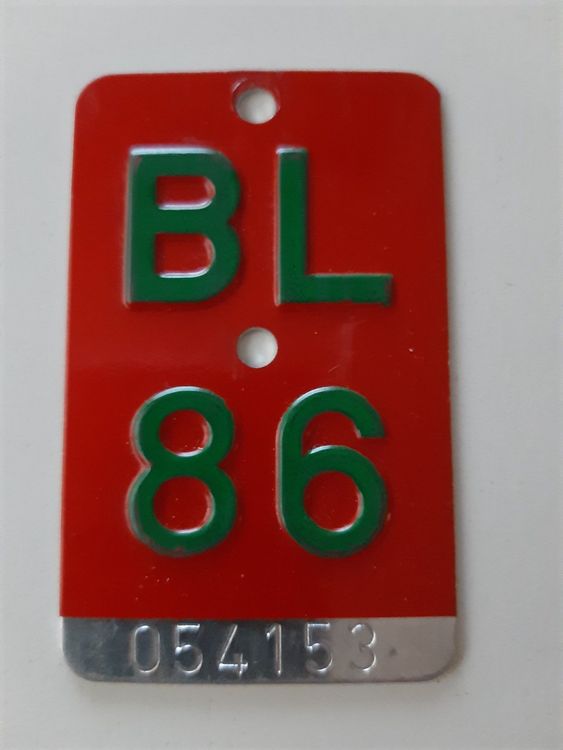 Plaque d'immatriculation de vélo belge vintage des années 80