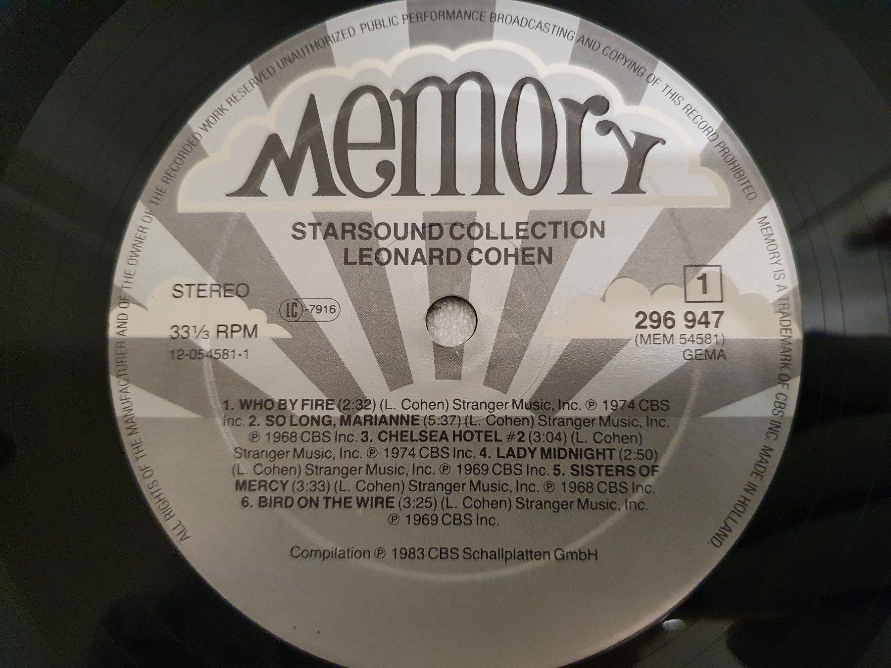Schallplatten: Leonard Cohen – Starsound Collection – Gebraucht aus Uster von Vinyl-Leidenschaft 3