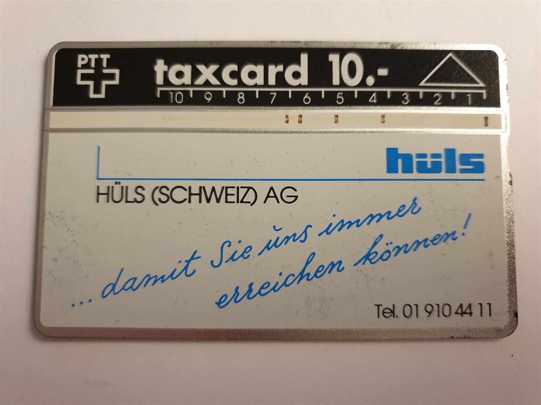 Telefon- & Taxkarten: Hüls AG 011F – Gebraucht aus Rain von chesz