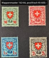 MA297) 163-166, Wappenmuster Satz postfrisch Kt. 600.-