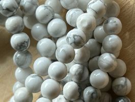 Strang echte Howlit beads 4 mm