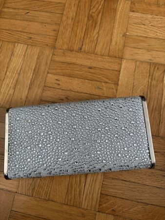 pochette argento con brillantini