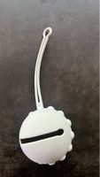 Attache-tétine Nattoo bébé en silicone souple - Blanc/Gris