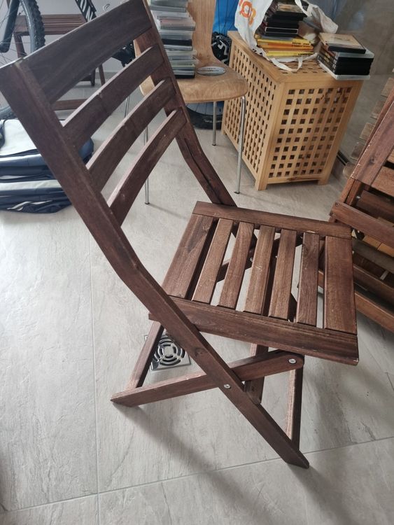 !! ALLES MUSS RAUS !! 4 x Ikea holz Garden Klappstühle Kaufen auf Ricardo