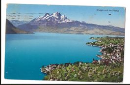 AK 1924 Vierwaldstättersee, Weggis und der Pilatus