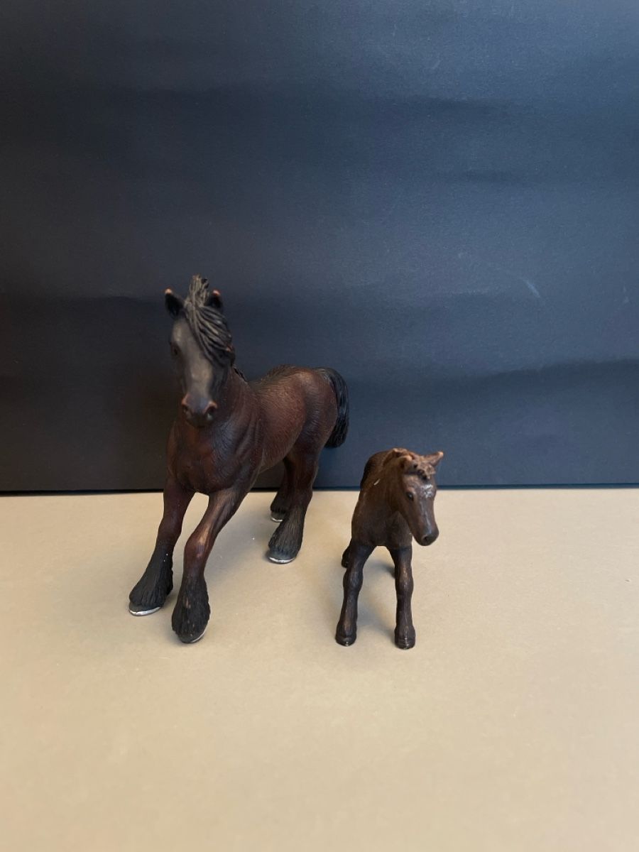 Schleich Figuren: Schleich Pferde Fohlen und Mutter dunkelbraun – Gebraucht aus Aesch BL von ell_8zv7