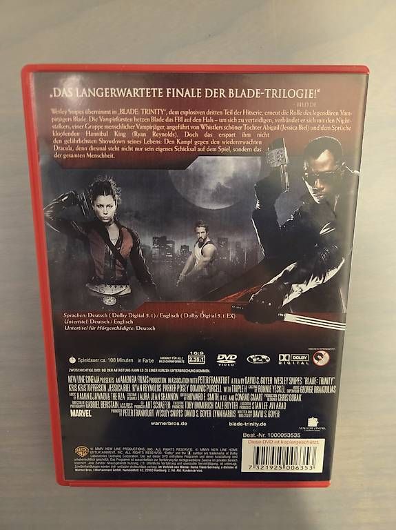 Alle DVDs: Blade 2 und Blade Trinity – Gebraucht aus Lauerz von betsan666 2