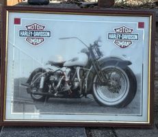 Harley Davidson Bilder mit Holzrahmen 