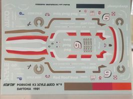 DECALS 1,43 PORSCHE K3 STYLE AUTO N9 DAYTONA 1981