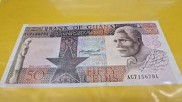 Ghana 50 Cedis Note von 1980 - Sammlerstück, Top NEU