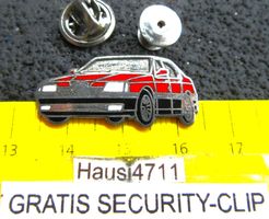 ALFA ROMEO 164 AUTO PIN ENAMEL ROT/SCHW. PIN m.SECURITY-CLIP