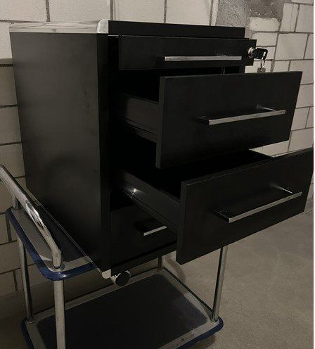 Banconi: Rollkorpus 4 Schubladen mit Rollen Schwarz/Chrom – Usato da Neuenhof venduto da Sandy2006 4