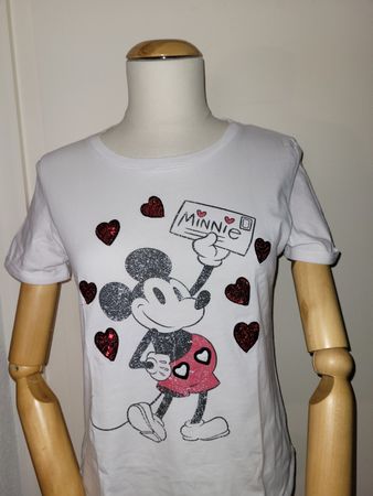 Damen T-Shirt weiss Grösse S Disney Minnie Maus