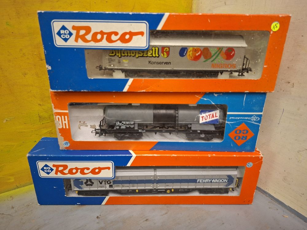 3 wagons marchandises Roco (Neuf (Voir description)) à Monthey pour CHF ...