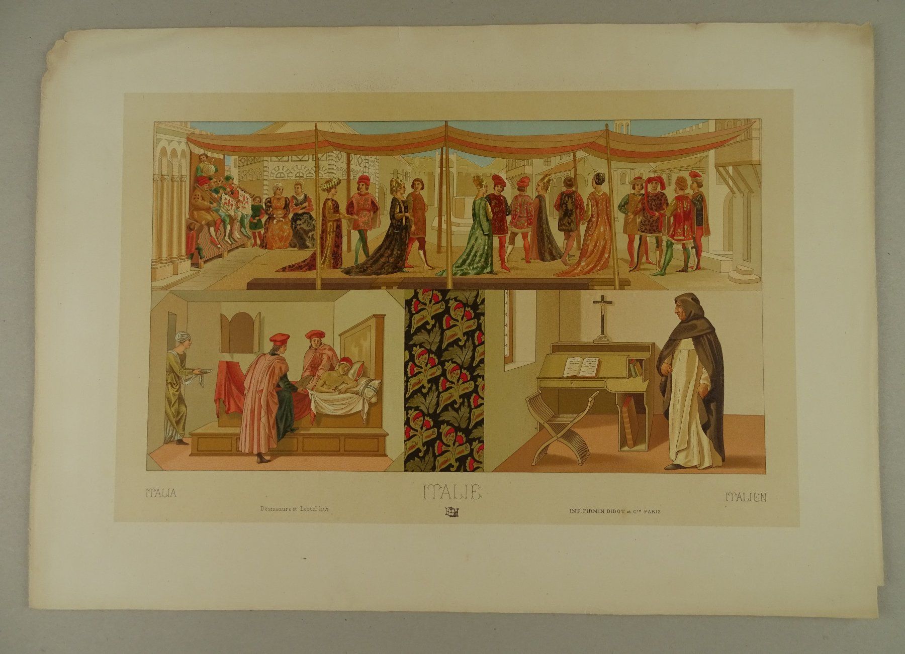 Grafiken & Lithographien: ITALIEN, 8 CHROMOLITHOGRAPHIEN UM 1890 – Gebraucht aus Grüningen von Kartensammler 3